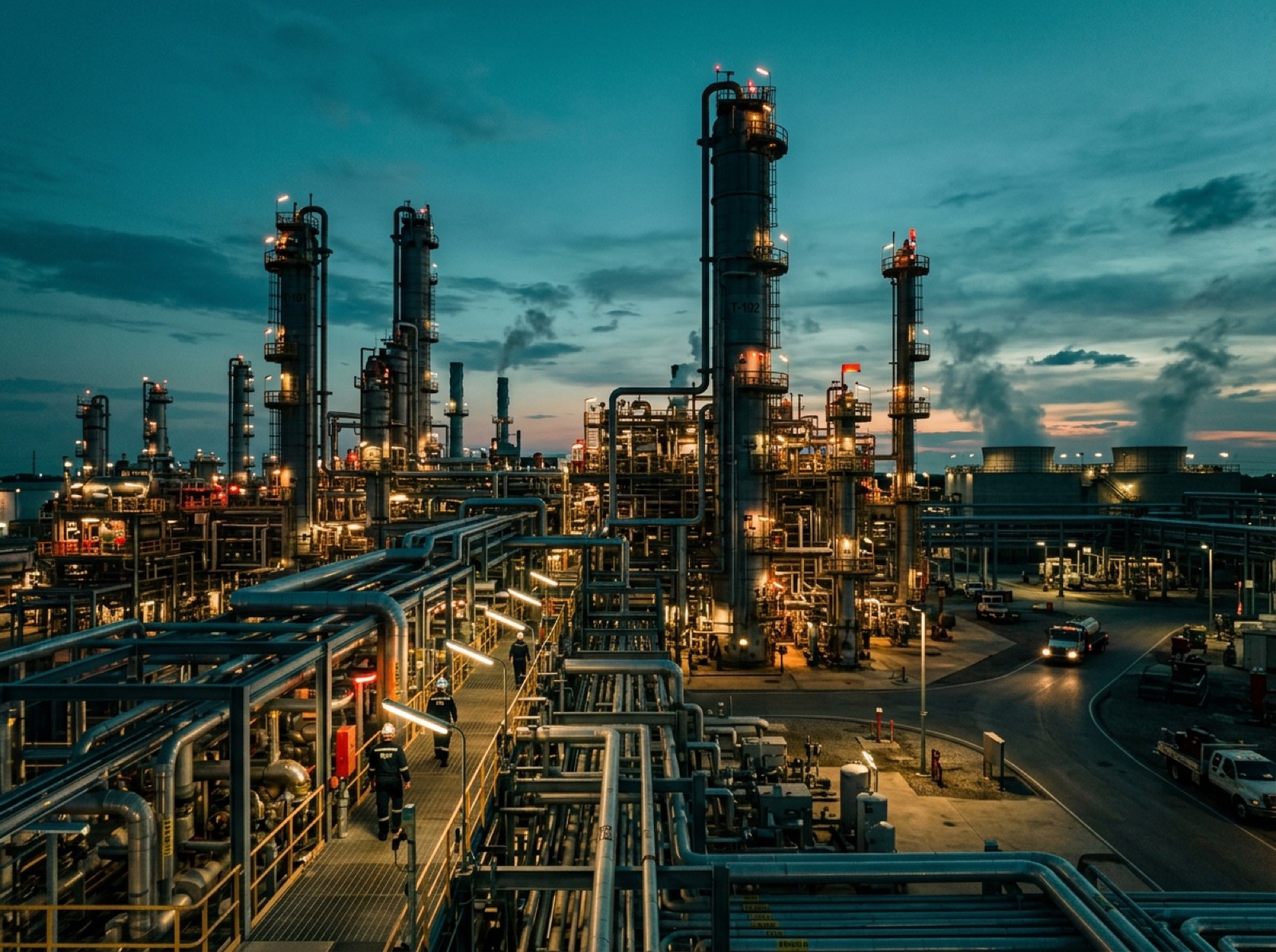 Petrochemical processing plant